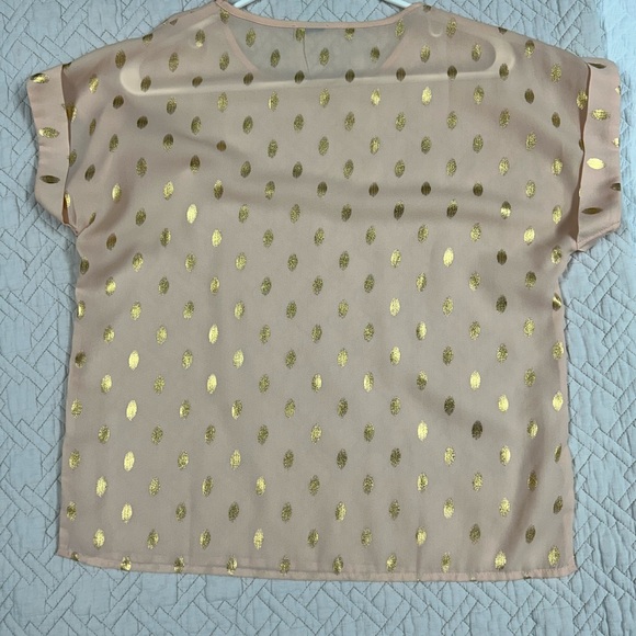 Gold Polka Dot Women's Top - Picture 3 of 6